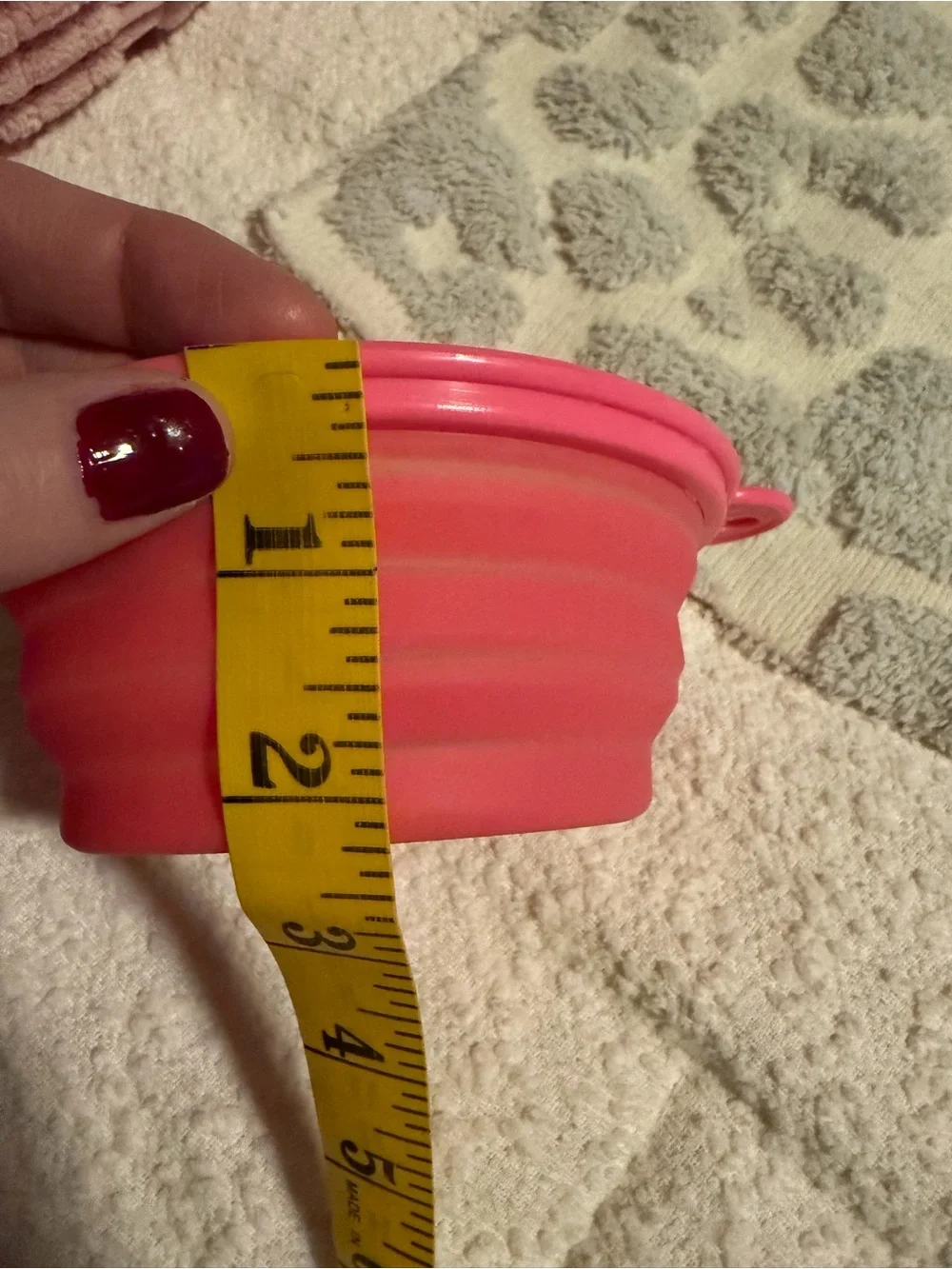 Collapsible Silicone Pet Bowl - Bright Pink